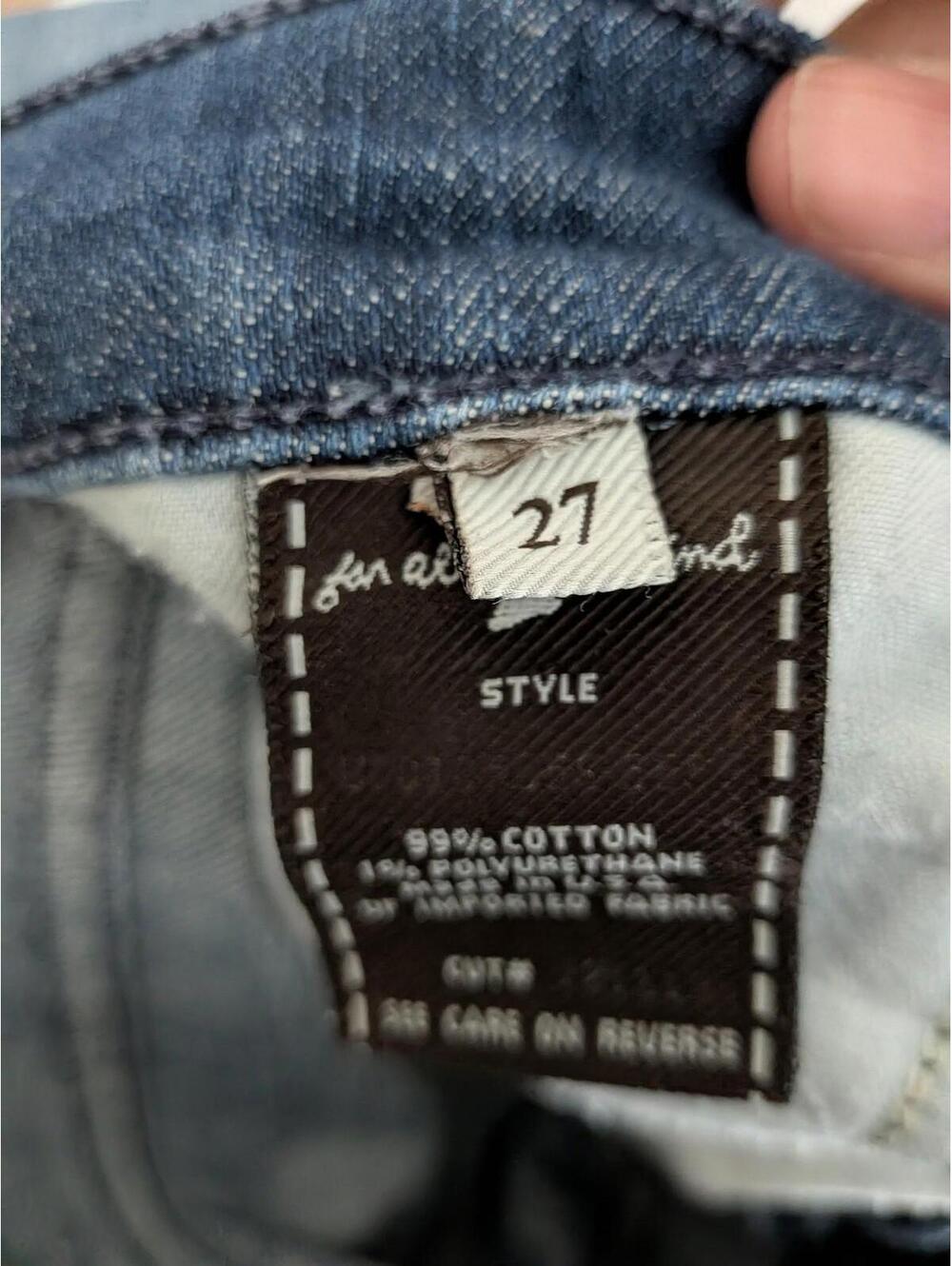 7 For All Mankind Jeans Womens 27 Blue Mid Rise Edie Skinny Embroidered Denim - Picture 6 of 7